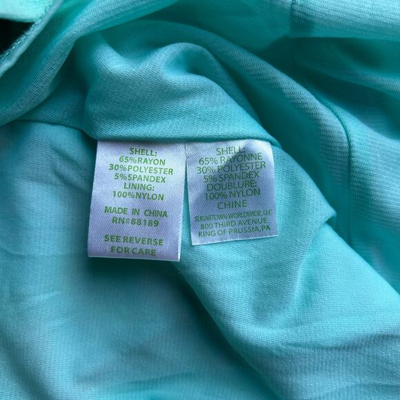 Lilly Pulitzer Briella In The Vias Fit & Flare Posh Ponte Pink Turquoise Dress M - Picture 13 of 14